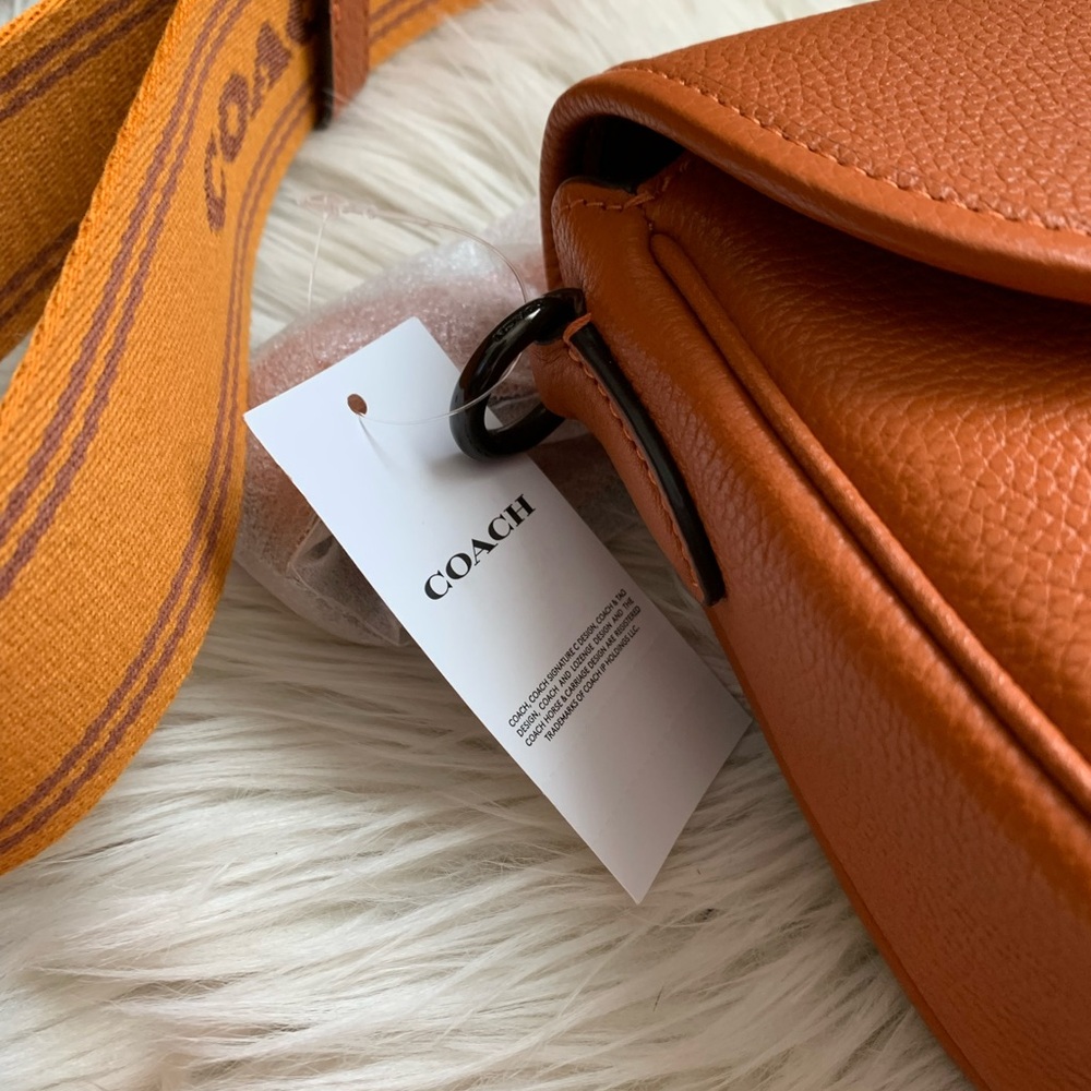 Coach Willow Saddle Bag With Leather And Web Straps - Picture 10 of 17